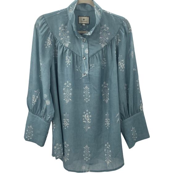 Tuckernuck Blue Floral Blouse - Picture 6 of 15